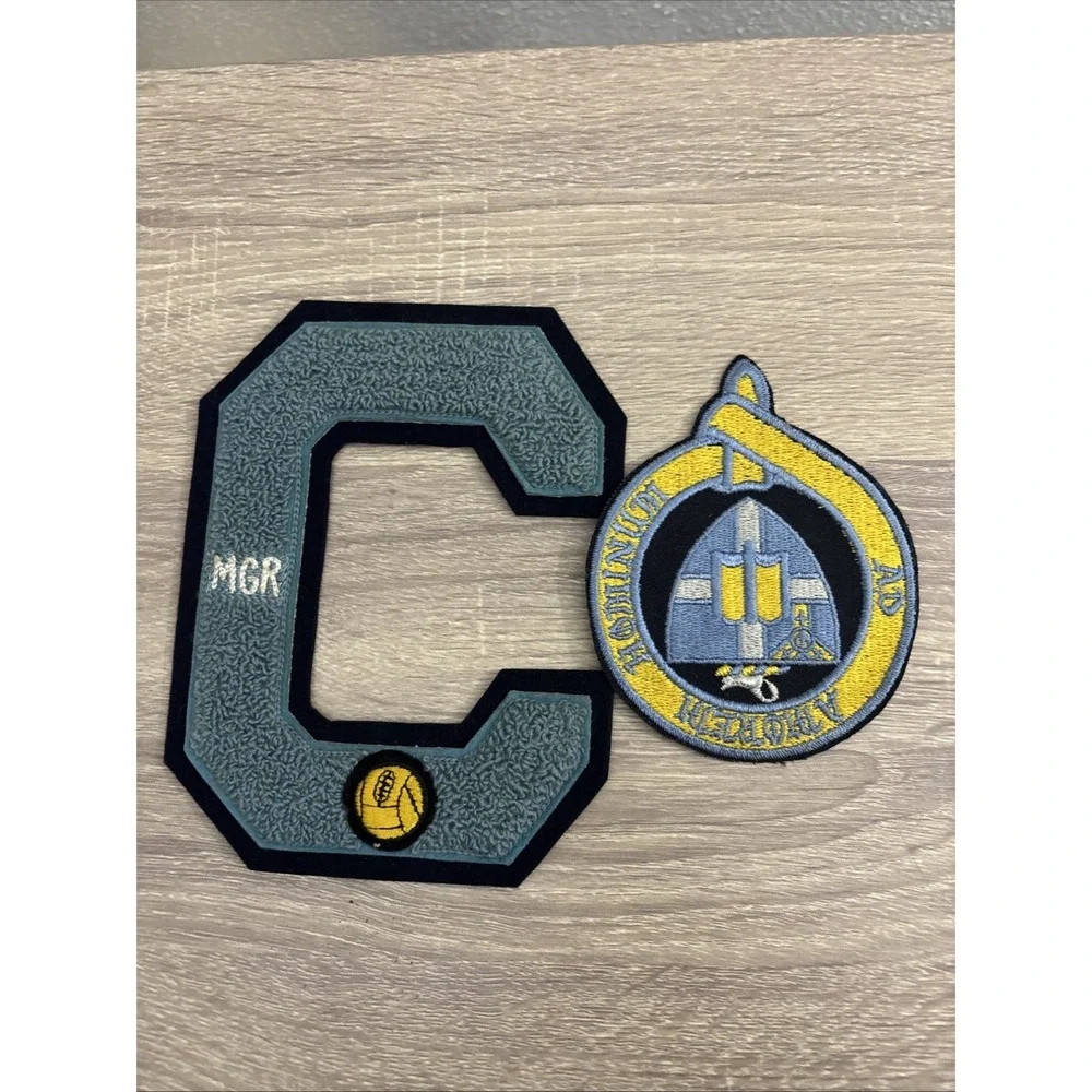 Lot Letter C MGR Football & Embroidered Crest⁠